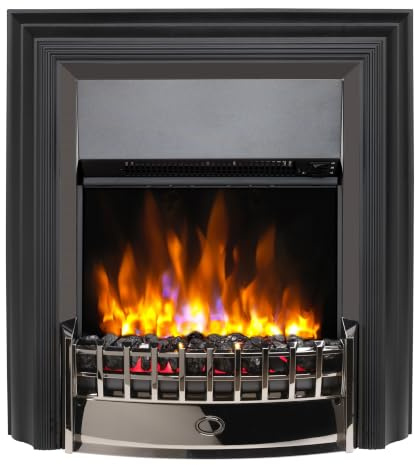 Dimplex Cheriton Deluxe Freestanding Electric Fire, 2kW LED - Black Nickel