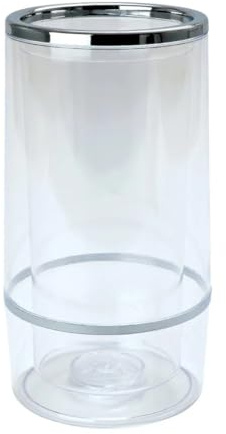 Beaumont Plastic Wine Cooler Clear - Single Bottle Design, Lightweight, Easy to Clean, 234mm Height, Ideal for Bars, Diners, and Restaurants | Lightweight chiller suited for busy bars, diners and restaurants; easy to clean and built for commercial service.
