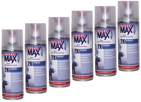 LudwigLacke 6 Klarlack Spray 2K 400 ml je Spraydose