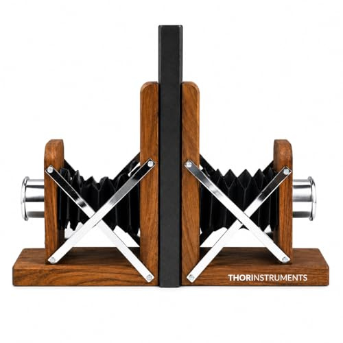 Thor Instrumente. CO Collectible Vintage alte Kamera Style Teak Holz Buchstützen Nautical-Kollektion Home Decor Geschenk Braun