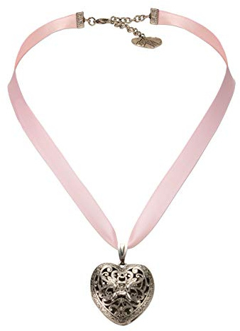 Alpenflüstern Satin-Trachtenkette Trachtenherzerl - Damen-Trachtenschmuck Dirndlkette in traditionellen Farben DHK242