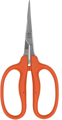 Zenport ZS420 Curved MasaMasa Trim Scissors, 1.4 Inch Stainless Steel Blades, Orange
