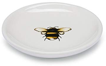 Cooksmart British Designed Ceramic Tea Bag Tidy | Tea Bag Dish For Used Tea Bags | Teabag Dish With Modern Design - Bumble Bees