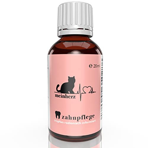 mein herz Zahnpflege Tropfen -aus Liebe zu ihrer Katze- Unterstützung der Zahnpflege, mindert Zahnstein(alkoholfrei, zuckerfrei, geschmacksneutral),radionisch mit Alge Ascophyllum nodosum informiert.