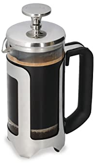 La Cafetière Roma 3 Cup Cafetière, Stainless Steel French Press Coffee Maker, 350ml Heat Resistant Cafetière with Fine-Mesh Filter, Ideal for Loose Tea and Ground Coffee, Dishwasher Safe