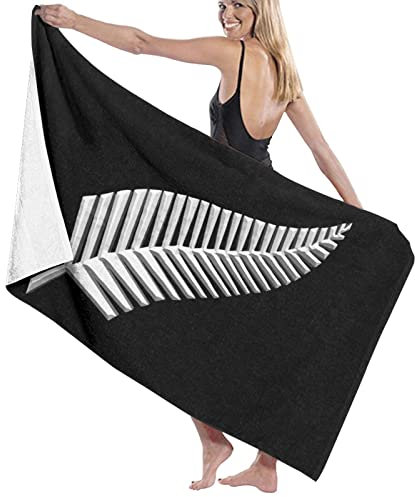 Strandtuch Neuseeländischer Maori-Farn Pflegeleicht Tragbares Reisetuch Weiches Strandlaken Für Camping Strand Wandern 80X130Cm