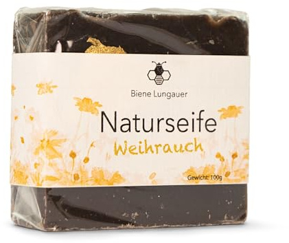 Weihrauch Naturseife mit Bienenwachs - handgemacht - natürliche Inhaltsstoffe - 100g