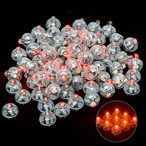 Xthuge 150pcs Mini Round LED Ball Lamp Balloon Light,Long Standby Time Ball Balloon Lights for Paper Lantern Balloon Light Party Wedding Decoration，Party Birthday,Festival Decorative Lights(Orange)