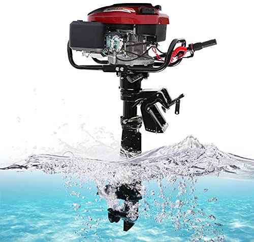 7Ps 4Takt AußEnborder Motor Viertakt Benzinmotor Fischerboot Bootsmotor 196Cc AußEnbordmotor LuftküHlung LuftküHlsystem Boot Hand Start Motorboot Engine Benzin AußEnbordmotoren Schlauchboot LuftküHlun