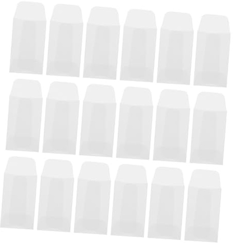 FUNOMOCYA 50 Pochettes Blanches en Papier Parchemin pour Organiser et Emballer Petits Bijoux et Accessoires, pour Magasin ou Rangement, Lot de 50
