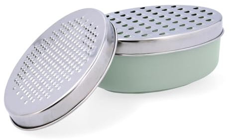 Quid Ozon Rallador Oval con Depósito 17x12x7cm Acero INOX