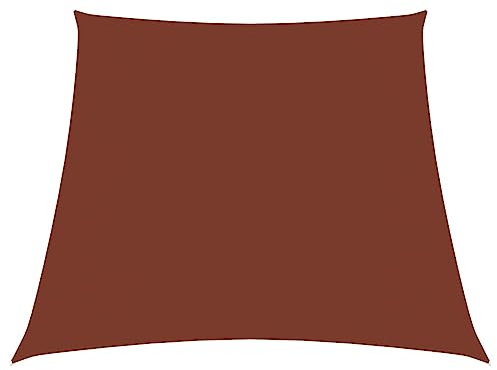 CIADAZ Sonnensegel, Sichtschutz Balkon, Balkon Sonnenschutz, Sonnenschutzsegel,Regenschutz Balkon, Seitenmarkise, Sichtschutz Terrasse, Oxford-Gewebe Trapezförmig 3/4x2 m Terracotta-Rot