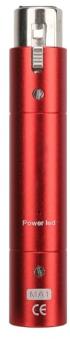 Inline Mikrofonvorverstärker, Mikrofon Booster Vorverstärker mit 28 DB Verstärkung, Verlustfreie Verstärkung, Dynamischer Aktiver Inline Mikrofon Booster Vorverstärker (Rot)
