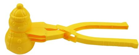 Gourd Schneeball Maker,Schneeball Zange,Schneeball Clip,Winter Schneeball Form Spielzeug für Kinder Jungen Mädchen im Freien Spielen Schnee,Winter Schneeball Maker Spielzeug (Gelb)