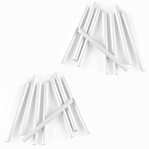 Radiator Pipe Covers White, Pipe Insulation 15mm; 19.5cm Long Snap On PVC Plastic Cover; Pack of 16 Customizable Radiator Pipe Collars or Radiator Sleeves