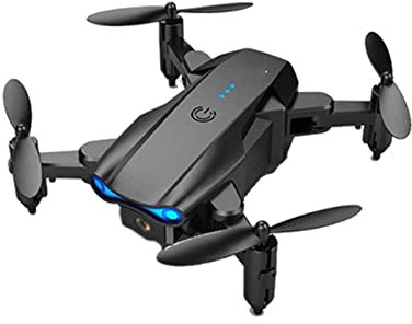 Msuiiixcccc Drone Pliable quadricoptère Mini Drone 4K Caméra HD Professionnelle WiFi Double caméra Hélicoptère Pliable RC Drone Jouet (Couleur : Caméra 4K Noir Taille : 1) (Double caméra Noire 2B 1)