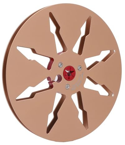 Carrete de Recogida Vacío de 7 X 1/4 a Cubo Pequeño de Carrete, Carrete de Cinta Vacía de Aleación de Aluminio, Carrete Vacío de Apertura de 1/4 con 8 Orificios de 7 Pulgadas,
