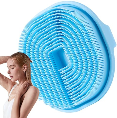 de baño de silicona – Depurador corporal | Esponja de ducha de silicona antideslizante para masaje para mujeres | de baño de limpieza corporal | de ducha ergonómico | Limpiador De Ducha Para El Cuerpo para Limpieza, Exfoliante Corporal Silicona, Accesorio Ducha Gimnasio, Hog