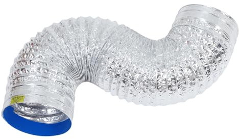 Hemobllo Range Hood Exhaust Pipe Flexible Aluminum Foil Ventilation Exhaust Hoses for Kitchen Cooling Heating