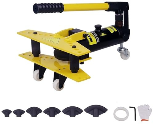 Piegatubi Manuale da 6 tonnellate, piegatubi Idraulico, utensile Manuale for Piegatura Tubi, Fino a 90° con 6 matrici, for Tubi Metallici di Diametro 13-34 mm