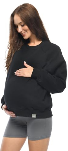 MijaCulture mammamode 2-i-1 amningströja och mammatröja, amningströja, Olivia M019, svart, L-XL