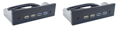 KSJOAIDDE 2 set of 5.25 In Front Panel USB Hub for PC Computer Case Optical Drive Front Panel