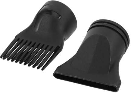 FONDOTIN Ugello per Phon in Plastica 2 Pezzi con Beccucci Piatti e Pettine, Facile Installazione e Ampia Compatibilità per Styling Professionale da Salone