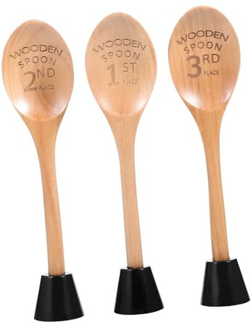 Toyvian Ensemble De Trophées Cuillères En Bois 3 Pièces Gravées Petites Récompenses Décoratives Trophées Cuillère Pour Concours Culinaires Et Pâtisseries En Bois Décoratif Et Fonctionnel
