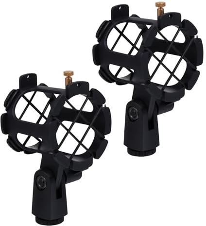 TOYANDONA Antivibrations Mikrofonhalterung Leicht und Geräuschreduzierend 2 Stück aus Kunststoff für Live Streaming und Home Recording Umgebungen