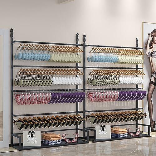 5 nivåer guld hängande ställning för underkläder och underkläder, tak till golvhylla för behåar och trosor platsbesparande kläder 100 x 35 x 180 cm snygg och funktionell design