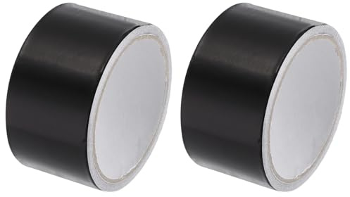 Leitfähiges Klebeband, Aluminiumfolienband 2 Zoll x 10 Yards, schwarz, hochtemperaturbeständig for HLK, Abdichten und Reparieren von Warm- Kaltluftkanälen, Stück