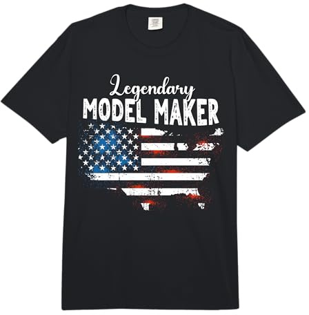 US Flag Model Maker Comfort Colors Adult Heavyweight T-Shirt