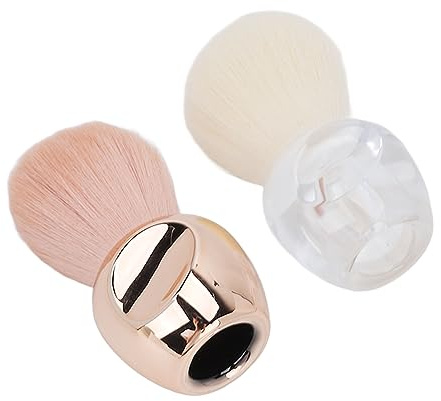 Generic Brosse de Nettoyage de Poussière D'ongles, Dissolvant de Poudre de Cheveux Doux et Exquis pour Nail Art, Salon de Maison avec 2 Pinceaux de Maquillage