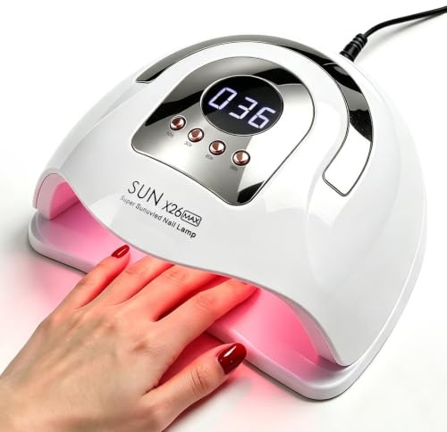 380W Professionell LED Nagellampa, Nageltork 4 Timers | 81 LED nagellampa, med automatisk sensor och LCD-skärm, för vardagsrum och hem