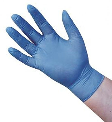 1000 x Nitrile Disposable Gloves, LARGE Non-Powdered Blue (10 boxes x 100 gloves) (free P&P on all products)