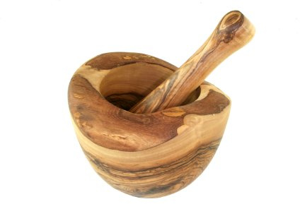 D.O.M.® Mortier rustique en bois d'olivier 12 cm