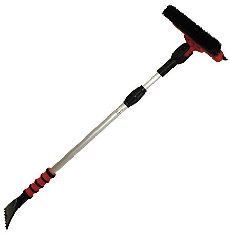 Petex 4603000 visp/isskrapa 4603 med gummiläpp, kvast 90° svängbar, teleskopstång längd 86–132 cm