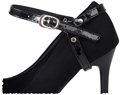 Florawang Detachable Shoe Strap Belt Band for Holding Loose high Heels Pumps (Patent Leather Black)