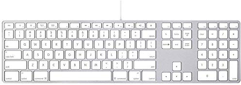 Apple Wired Keyboard with Numeric Keypad Compatible with Mac OS X v.10.6.8 & later Versions (MB110LL/B) (Renewed)
