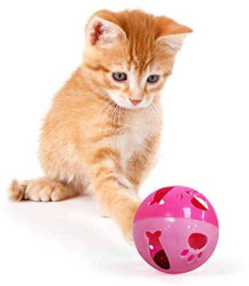 Pets First Large Size Cat Ball with Bell Toy for Cats Kittens and Other Animals - Hours of Play for Pets | Large Size for Extra Fun | Rings As It Moves