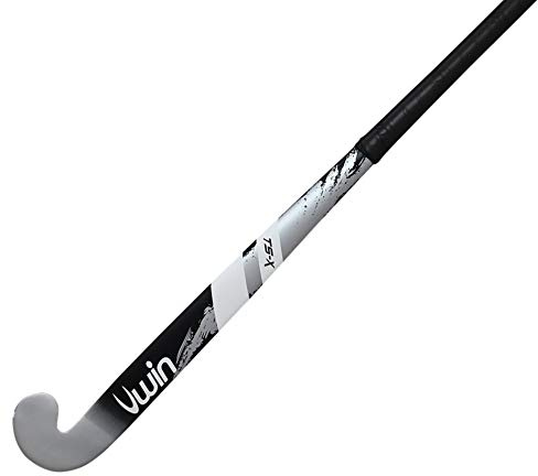 New 2020 Uwin TS-X Hockey Stick - Wooden Hockey Stick - 28-37.5 - (Pink, Silver, Blue) (Metallic Silver/Black, 37.5)