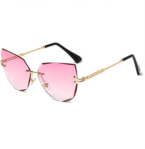 Sunglasses Modische Sonnenbrille Mode Braun Farbverlauf Sonnenbrille Frauen Vintage Quadrat Randlos Übergroße Sonnenbril