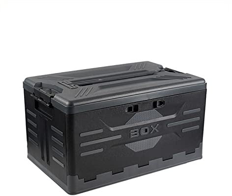 WHYUNM26 Camping-Aufbewahrungsbox für Zusammenklappbare Trolleys Rollkiste mit Rädern Multifunktionale Aufbewahrung Von Trennwänden Handwagen mit Teleskopgriff und Deckel,Black,58 * 38 * 31.5cm