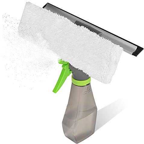 INNOVEST 3 en 1, limpiacristales con función de pulverización, limpiador de ventanas, accesorios de baño, juego de limpieza, extractor de agua, extractor de cristal, limpiador de cristales