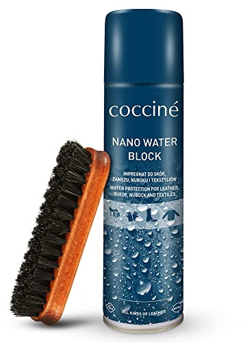 Cocciné - Nano Water Block, Imprägnierspray Schuhe, Imprägnol Universal Imprägnierspray für Leder, Textilien, Nubukleder und Velours, Schuh Imprägnierspray Wasserdicht, Farblos