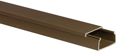 KOMIB - KK3015BR Hochwertige Kabelkanal 30 x 15 x 2000mm Braun 10 Meter - 5 x 2m (5 Stück) Elektroinstallation/Kabelmanagement - VDE