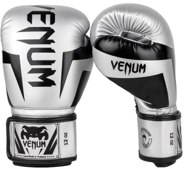 Venum, Elite boxhandskar, unisex vuxna, 25 ml, silver/svart