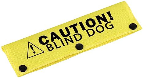 Hundeleine, Aufschrift Caution!, für blinde Hunde