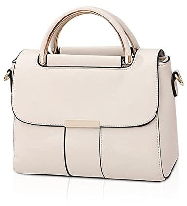 FANDARE Damen Handtaschen Elegant Handy Umhängetasche Crossbody Tasche PU Leder Schultertasche Frauen Handytasche zum Umhängen Schultertasche Portemonnaie Geldbörse Damentasche Weiss A