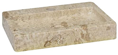 Rantry Mobile Lavandino Crema 38x24x6,5 cm in Marmo, Lavandino Piccolo Bagno, Tappo Lavandino Bagno, Lavandini, Filtro Lavandino Bagno, Tappi Lavandino Bagno, Scarico Lavandino Bagno